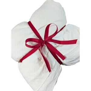 LUSH DECOR! SHABBY CHIC BUTTER YELLOW SKIRTED BEDSPREAD, COMFORTER, QUILT! SZ QN